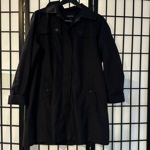 Lands' End Navy Raincoat Size 14/16 Women’s - No Hood